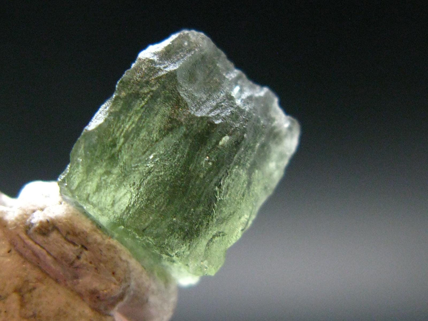 Moldavite Tektite Raw Piece from Czech Republic - 0.4" - 4.7 Carats - 0.94 Grams