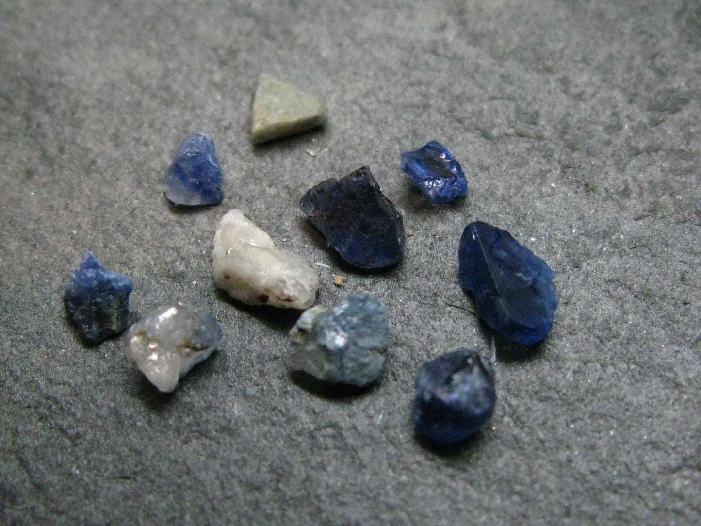Nice Lot of 10 Benitoite Crystals From California USA - 2.89 Carats