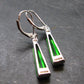 Helenite Gaia Stone Gem Sterling Silver Earrings From Washington - 7.0 Carats