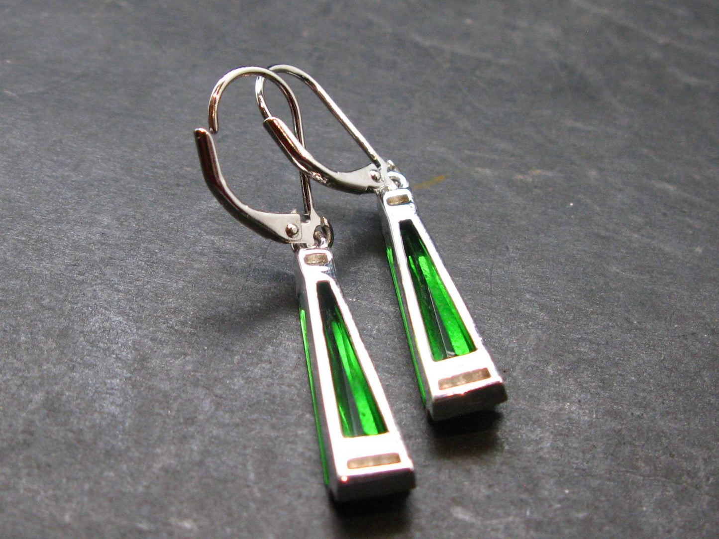 Helenite Gaia Stone Gem Sterling Silver Earrings From Washington - 7.0 Carats