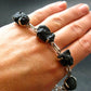 Tibetan Tektite Silver Bracelet ~ 8 Inches ~ 22.43 Grams