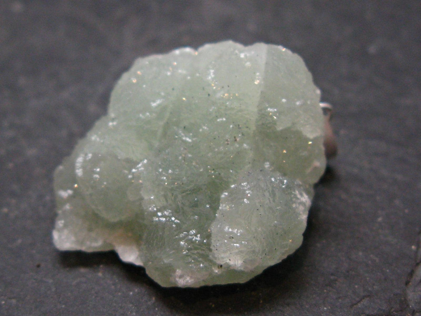 Very nice Prehnite Silver Pendant from Mali - 1.3"