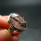 Natural Tourmaline in Quartz 925 Silver Ring From Brazil - 5.38 Grams - Size 5
