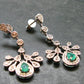 Gem Emerald Faceted Silver Earrings From Colombia - 5.35 Grams Total
