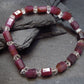 Ruby & Herkimer Diamond Genuine Bracelet ~ 7 Inches ~ 10mm Facetted Beads