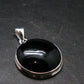 Black Onyx Silver Plated Pendant From Brazil - 7.98 Grams