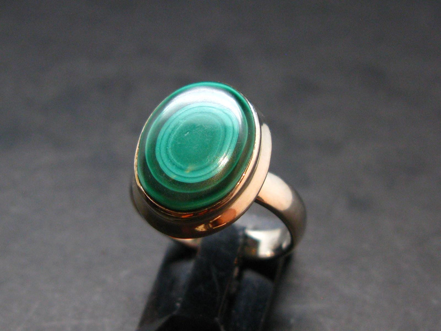 Malachite Silver Ring - 5.46 Grams - Size 6