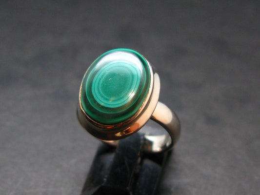 Malachite Silver Ring - 5.46 Grams - Size 6