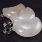 Symbol of Love and Beauty!! Lot of Three 3 Rich Pink Rose Quartz Moon Pendant from Madagascar