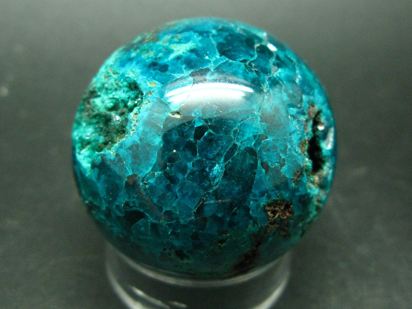 Very Rare 100% Pure Dioptase Sphere Ball from Congo - 1.6"