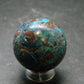 Quantum Quattro Sphere - Malachite Shattuckite Chrysocola Dioptase - 1.1" - 25.19 Grams