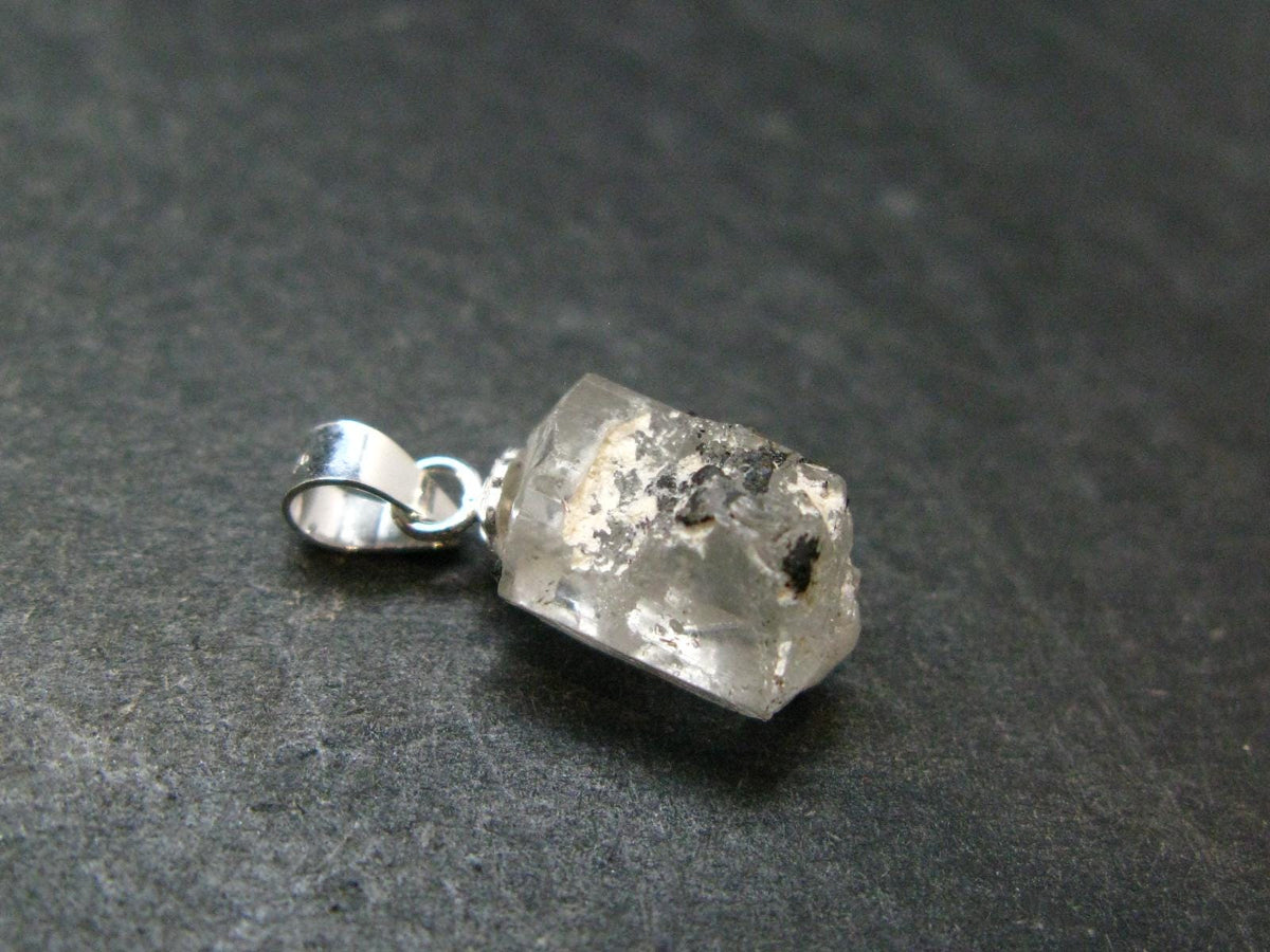 Rare Gem Phenacite Phenakite Crystal Silver Pendant From Myanmar (Burma) - 6.05 Carats - 0.7"
