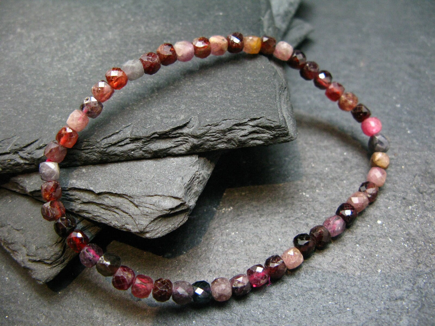 Spinel Genuine Bracelet ~ 7 Inches ~ 4mm Facetted Beads