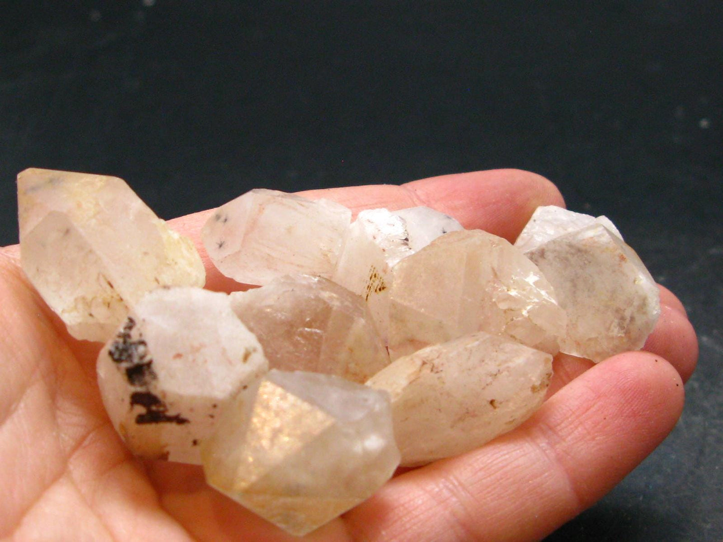 lot of 10 Hollandite in Quartz Crystals from Madagascar- 70.11 Grams
