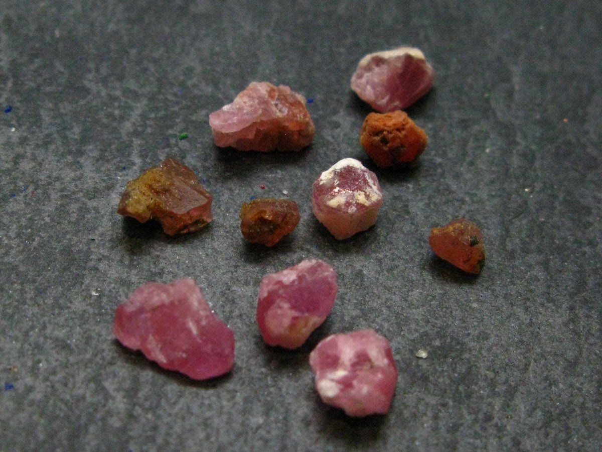 Rare Lot of 10 Pezzottaite Pink Beryl Crystals from Madagascar - 12.85 Carats