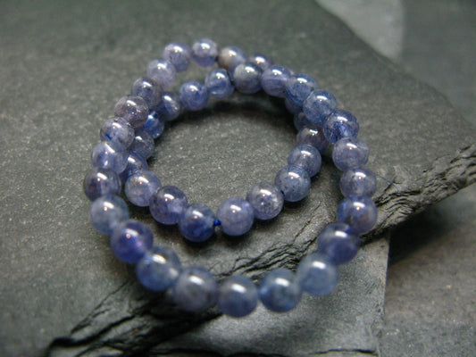Tanzanite Genuine Bracelet ~ 7 Inches ~ 4mm Round Beads