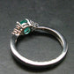 Emerald Crystal Silver Ring from Colombia - 0.65 carats - Size 7
