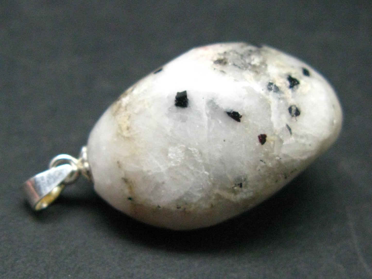 Tugtupite Sterling Silver Pendant From Greenland - 1.3" - 7.84 Grams