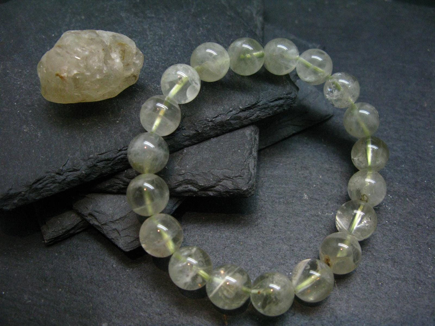Sanidine Gold Labradorite Genuine Bracelet ~ 7 Inches ~ 10mm Round Beads