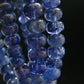Gem Tanzanite Zoisite Necklace Beads From Tanzania - 19" - 41.12 Grams