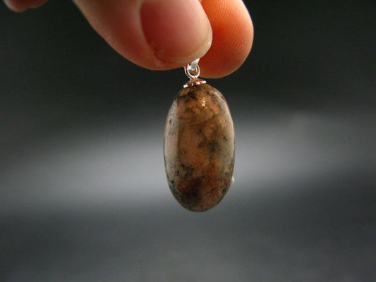 Rare Pink Tugtupite Sterling Silver Pendant From Greenland - 1.1" - 4.13 Grams