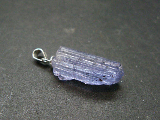Tanzanite Pendant In Sterling Silver From Tanzania - 1.1" - 3.37 Grams