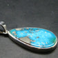 Turquoise Silver Pendant - 1.6" - 6.07 Grams