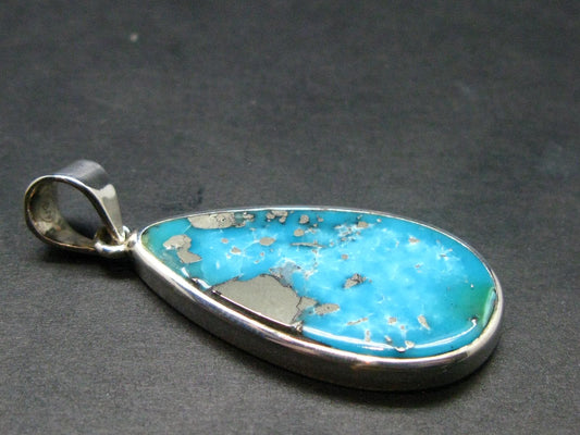 Turquoise Silver Pendant - 1.6" - 6.07 Grams
