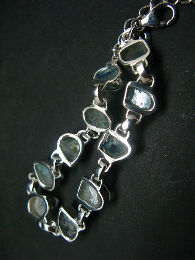 Euclase Silver Bracelet From Brazil- 7" - 14.4 Grams