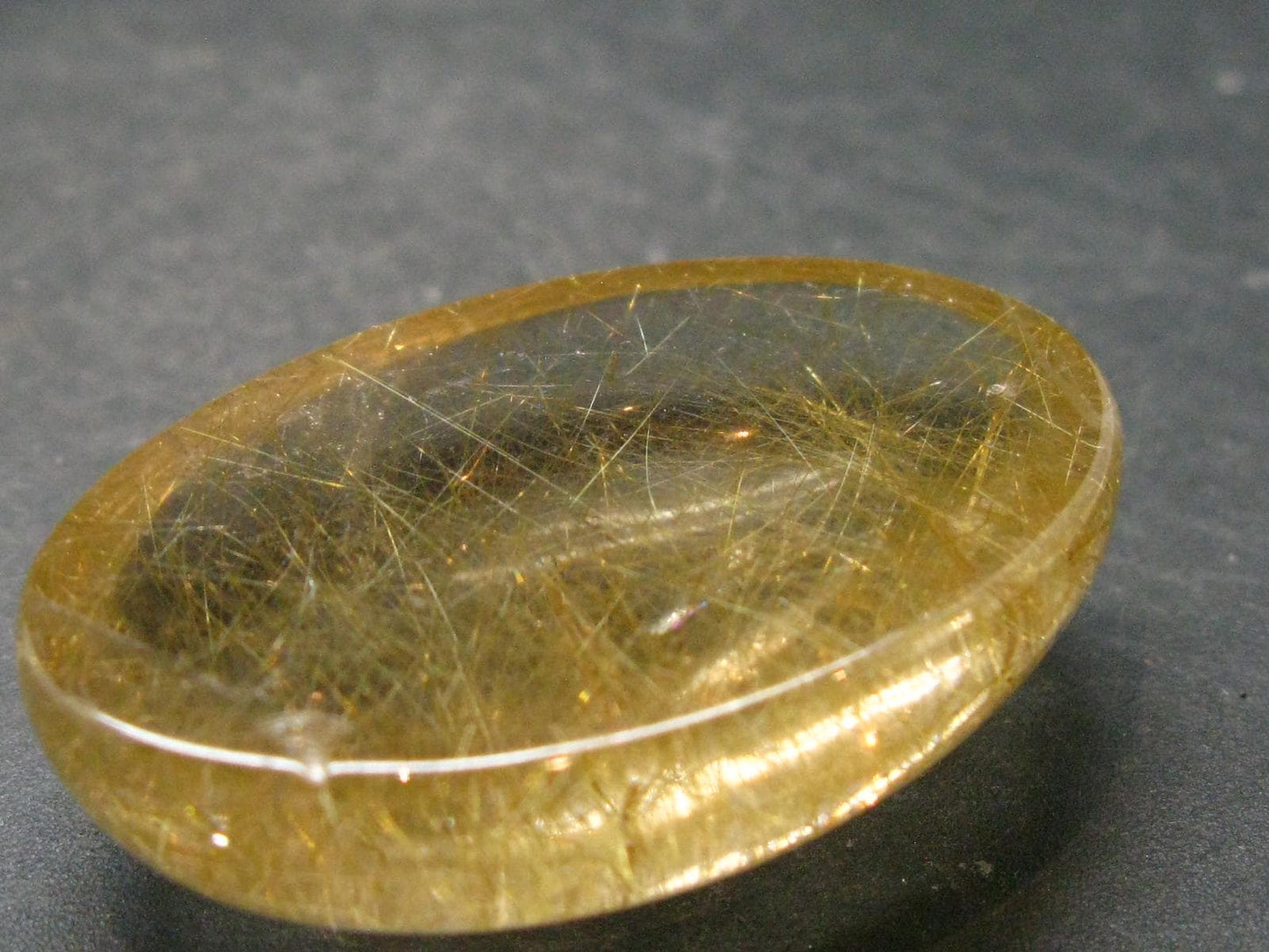 Rutilated Quartz Cabochon From Brazil - 1.8" - 33.57 Grams