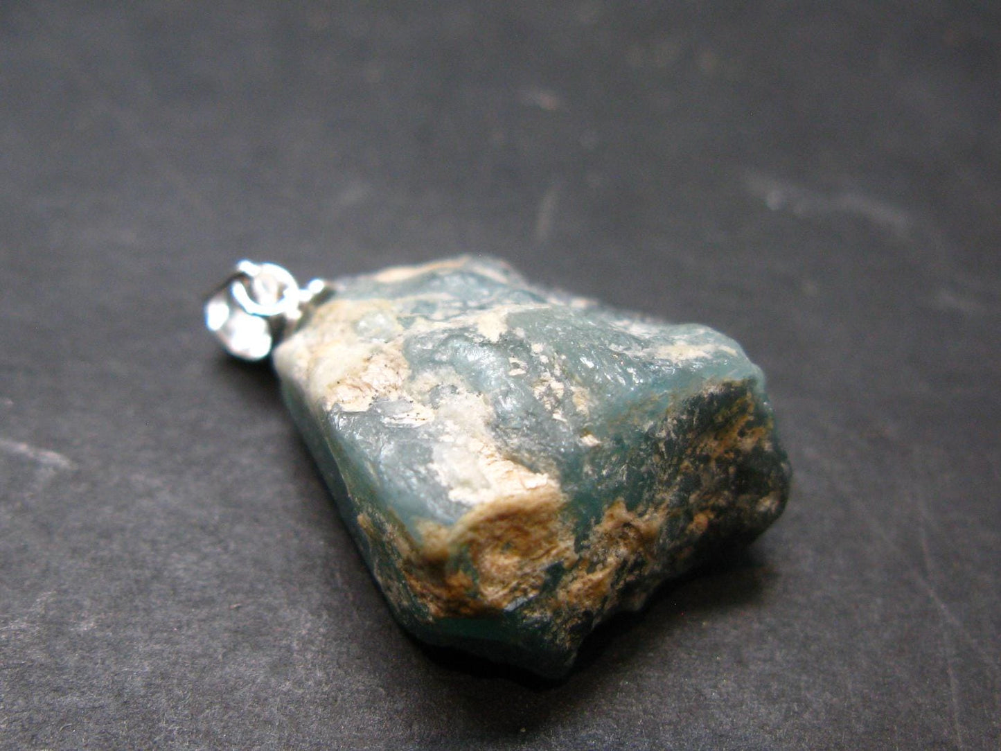 Grandidierite Silver Pendant From Madagascar - 1.1" - 6.33 Grams
