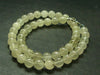 Gem Libyan Desert Glass Tektite Necklace 10 mm Beads from Libya - 19" - 49.0 Grams