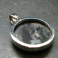 Very Rare Sterling Silver Nuumite Nuummite Pendant From Greenland - 1.5" - 9.67 Grams