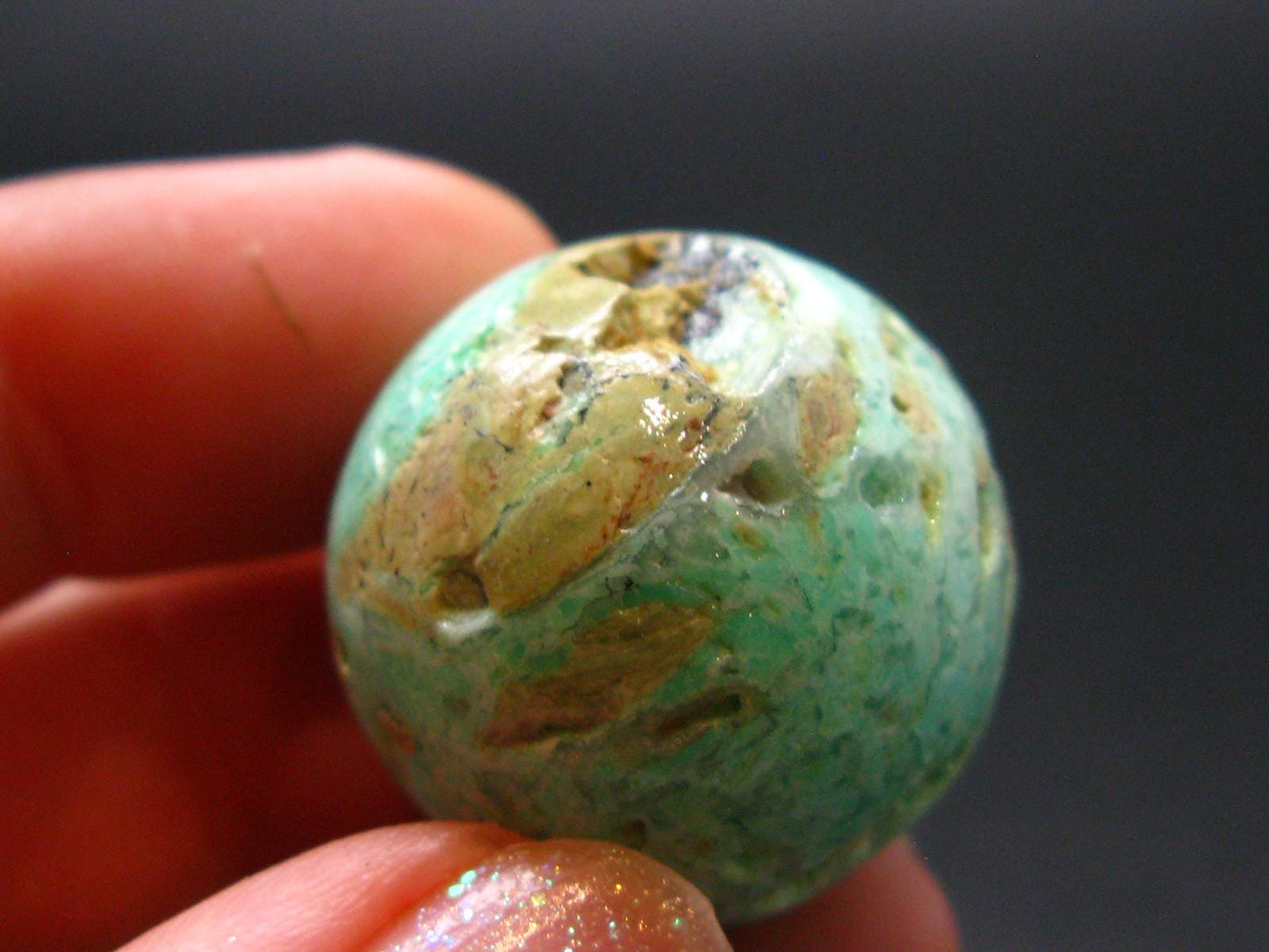 Rare Green Smithsonite Sphere Ball from Namibia - 0.9" - 15.67 Grams