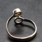 Gray Herderite Silver Ring from Africa - Size 7 - 1.95 Grams
