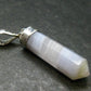 Blue Lace Agate 925 Silver Pendant from Namibia - 1.7" - 4.21 Grams