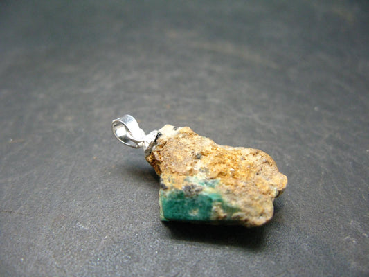 Emerald Beryl Silver Pendant from Afghanistan - 1.0" - 3.12 Grams