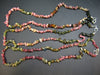 Set of Three Natural Multicolor Tourmaline Free Form Bead Necklace from Brazil - 18'' Each