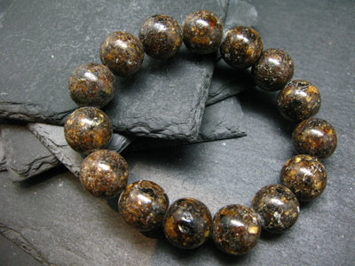 Copal Genuine Bracelet ~ 7 Inches ~ 14mm Round Beads