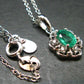 Emerald Silver Pendant W/Chain From Colombia - 0.46 Carats