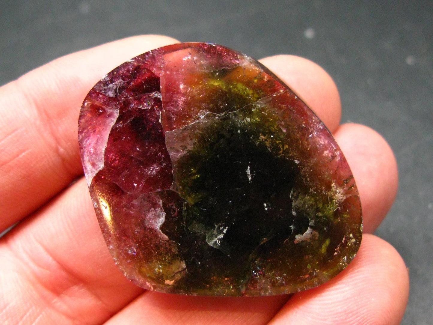 Rare Watermelon Tourmaline Crystal Slice From Brazil - 93.29 Carats