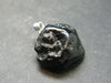 Tibetan Black Tektite Silver Pendant From Tibet - 0.8" - 3.93 Grams