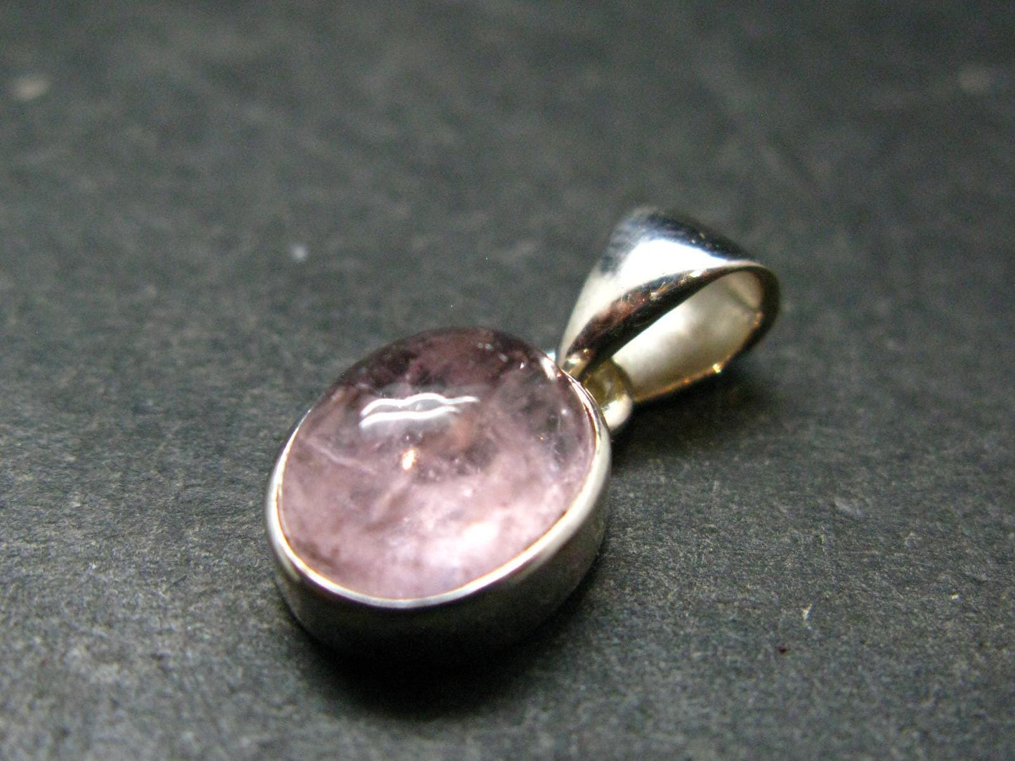 Pink Morganite Silver Pendant From Brazil - 0.8" - 1.96 Grams