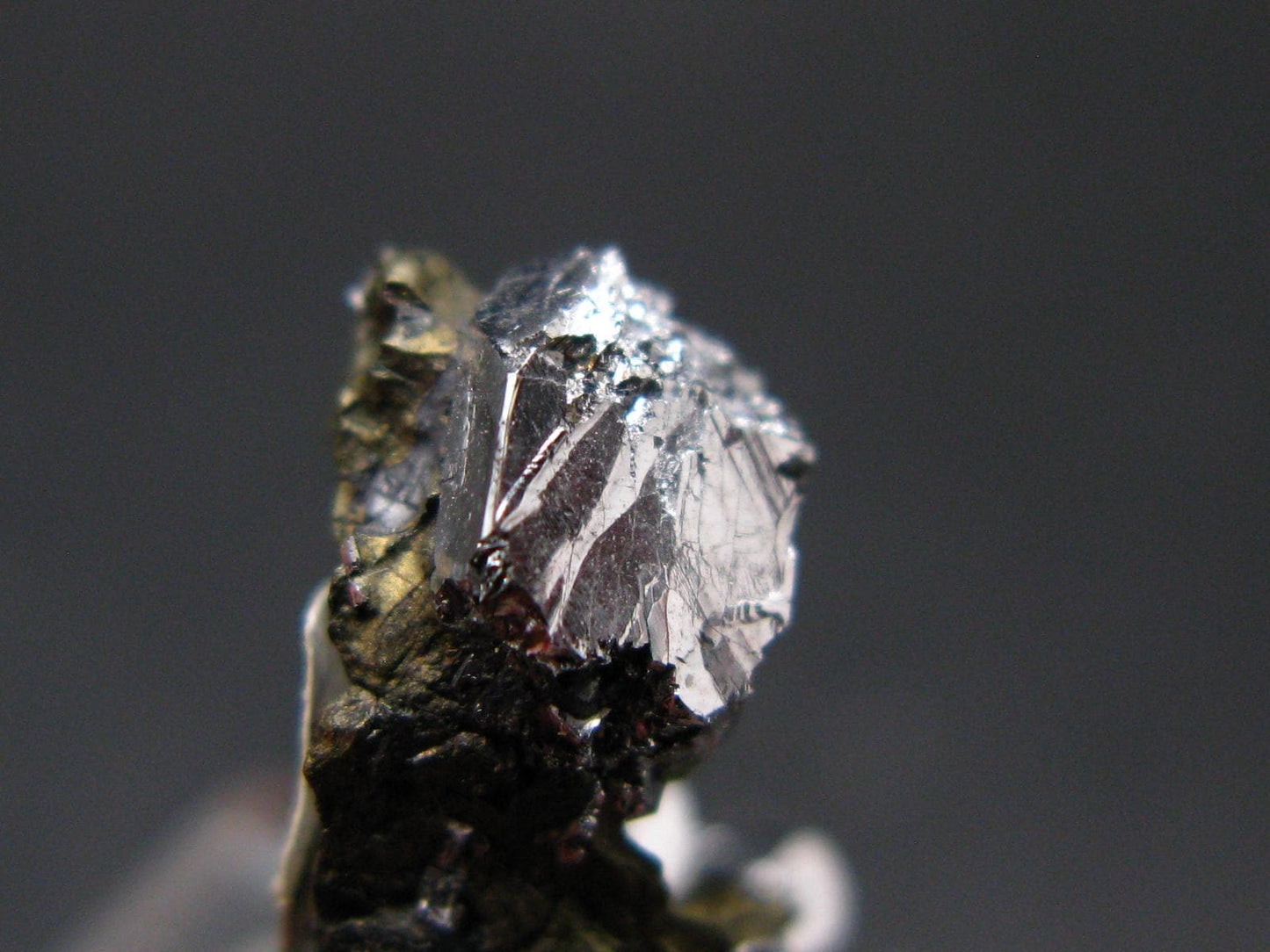 Sperrylite Crystal On Matrix From Russia - 1.3" - Huge 8mm Crystal