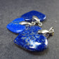 Lot of 3 Natural Indigo Blue Lapis Lazuli Heart Pendants from Afghanistan