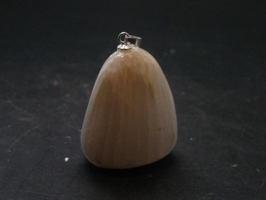 Scolecite Silver Pendant From India - 1.6" - 19.5 Grams