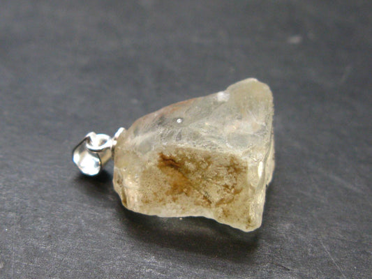Bytownite Golden Labradorite Silver Pendant From Mexico - 0.9"