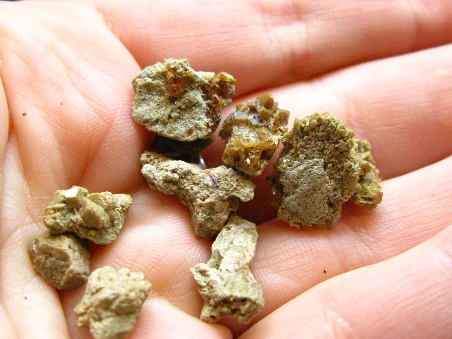Rare Lot of 10 Monazite Crystals From Brazil - 6.62 Grams