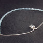Lightweight Sparkly Faceted Aquamarine Tiny Beads Silver Bracelet from Brazil - Size adjustable - 2.72 Grams