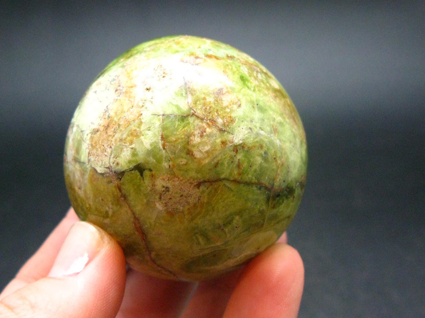 Rare Green Opal Sphere From Peru- 1.9" - 128.28 Grams